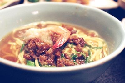 A photo of a bowl of danzai mian